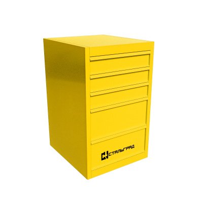 Тумба инструментальная УДАР-5 желтая