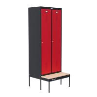Шкаф для раздевалки ПР 2-300 со скамьей