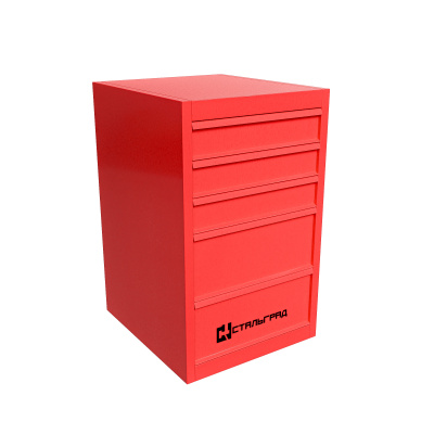 Тумба инструментальная УДАР-5 красная