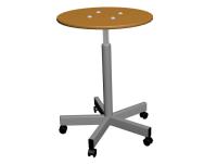 Табурет круглый на колесах УЧ ТВ-5КР