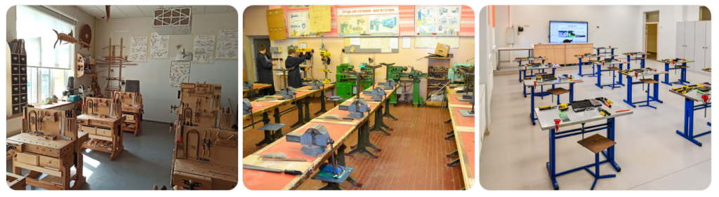 Современное оснащение классов труда Оснащение классов труда и учебных мастерских
